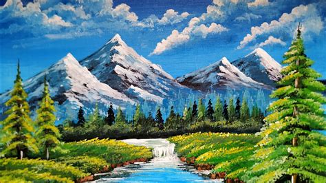 Mountain Valley Lake - original Acrylic Painting Mountain Valley Lake - original Acrylic Painting. . Painting mountains acrylic